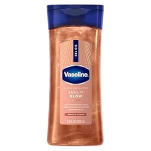 Vaseline Glazed & Glisten Vanilla Cocoa Shimmering Gel Body Oil - Sunlit Glow - 6.8 fl oz
