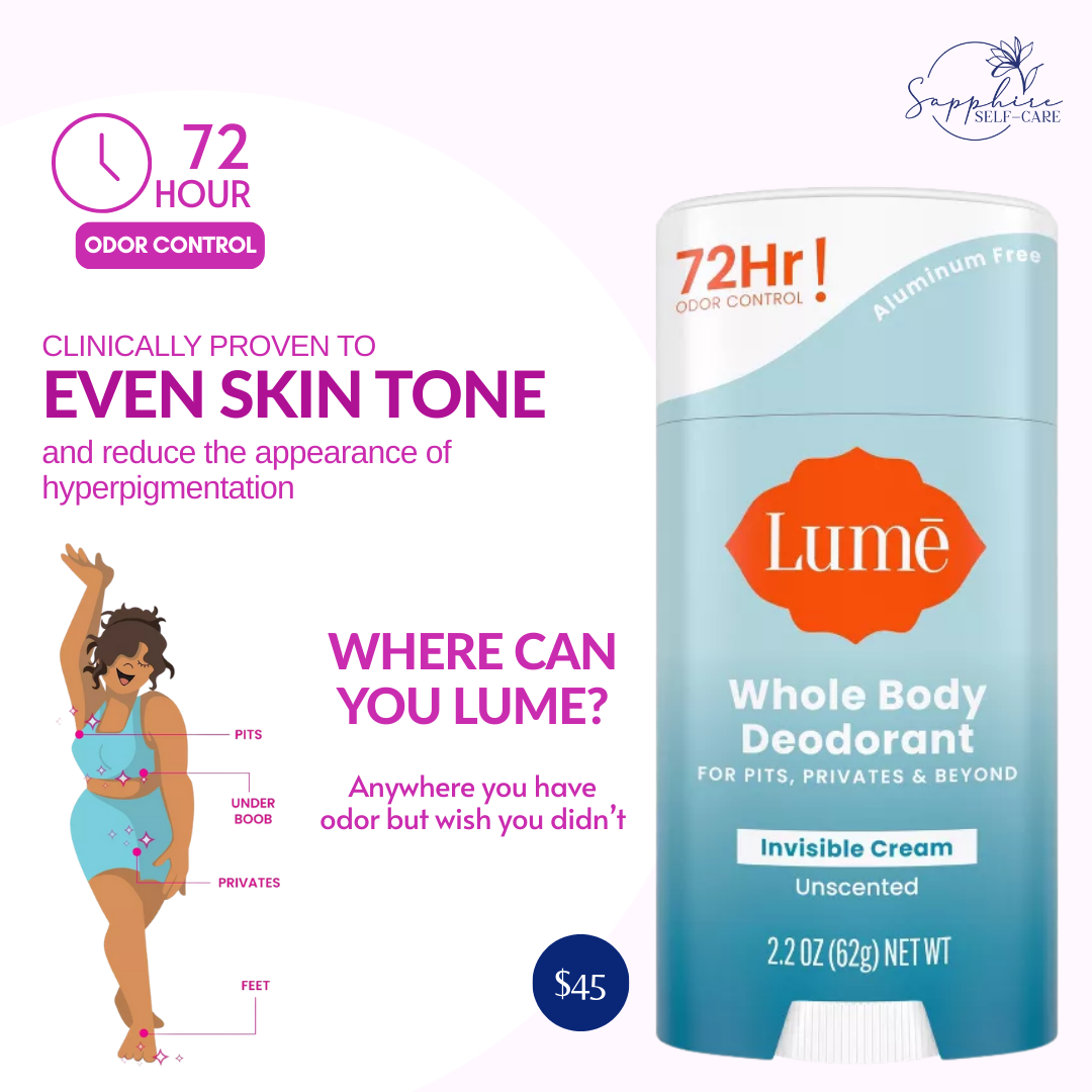Lume Whole Body Women's Deodorant - Invisible Cream Stick - Aluminum Free - Unscented - 2.2oz