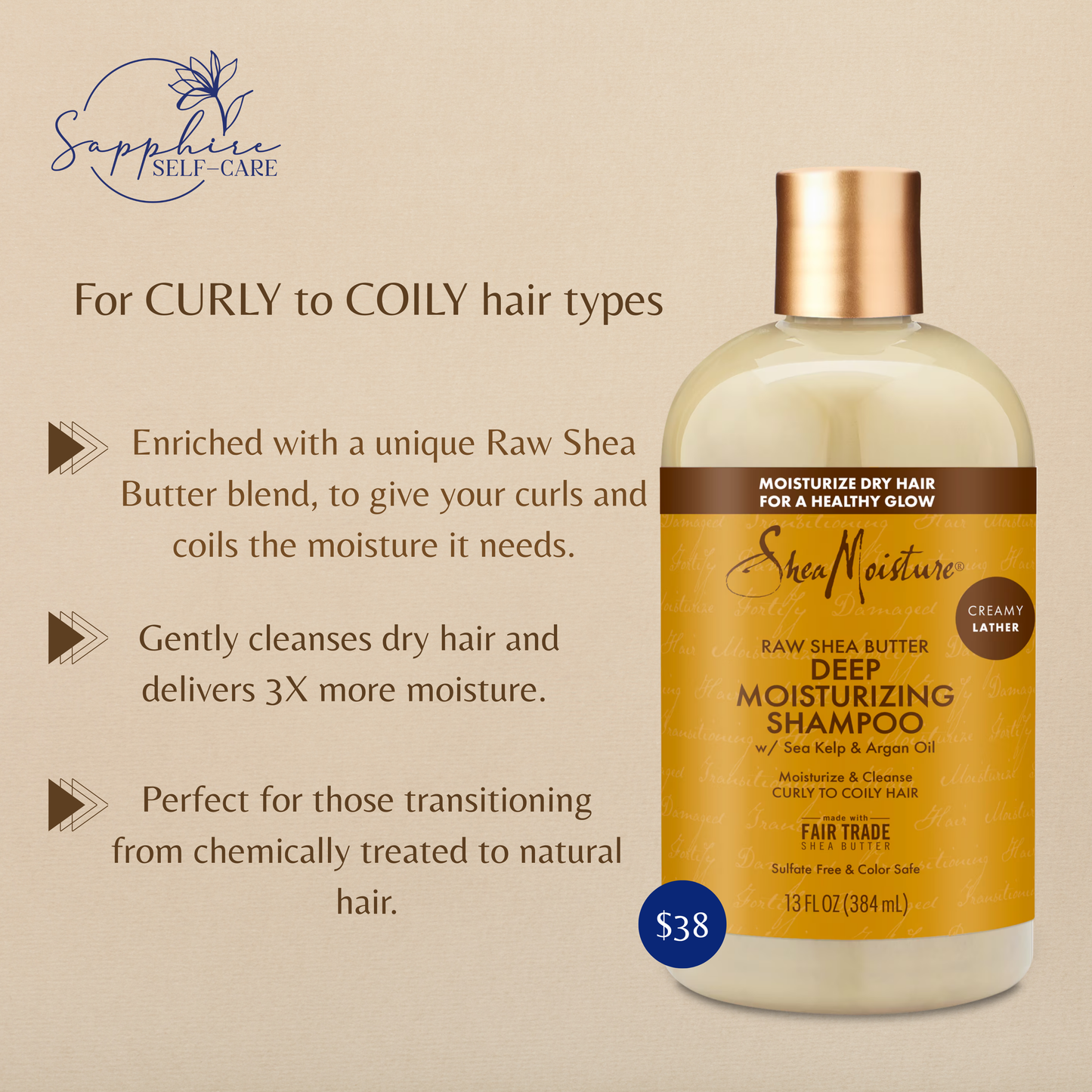 Raw Shea Butter Deep Moisturizing Shampoo - 13 fl.oz