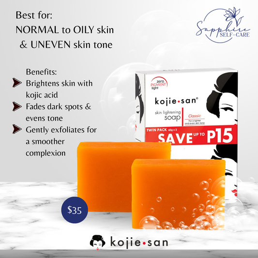 Kojie San Skin Brightening Soap - 65g x 2 Bars