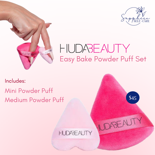 Huda Beauty Easy Bake Powder Puff Set- 2ct