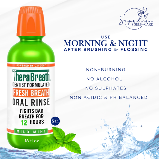 TheraBreath Fresh Breath Mouthwash, Mild Mint Flavor 16 Fl Oz