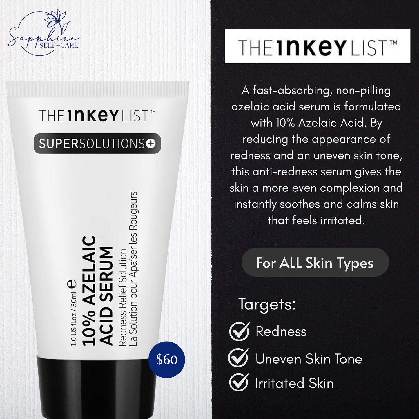 The INKEY List SuperSolutions 10% Azelaic Serum Redness Relief Solution 1oz