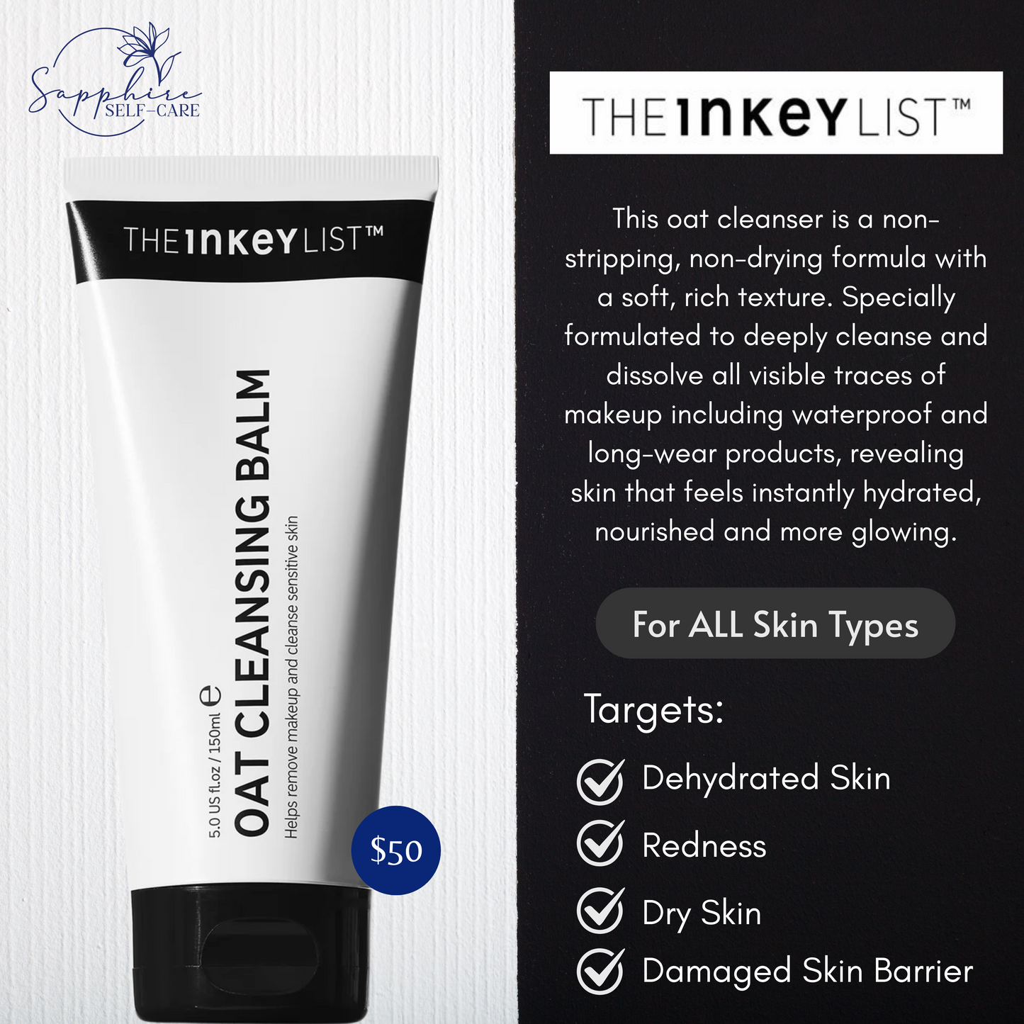 The INKEY List Oat Makeup Removing Cleansing Balm 5oz