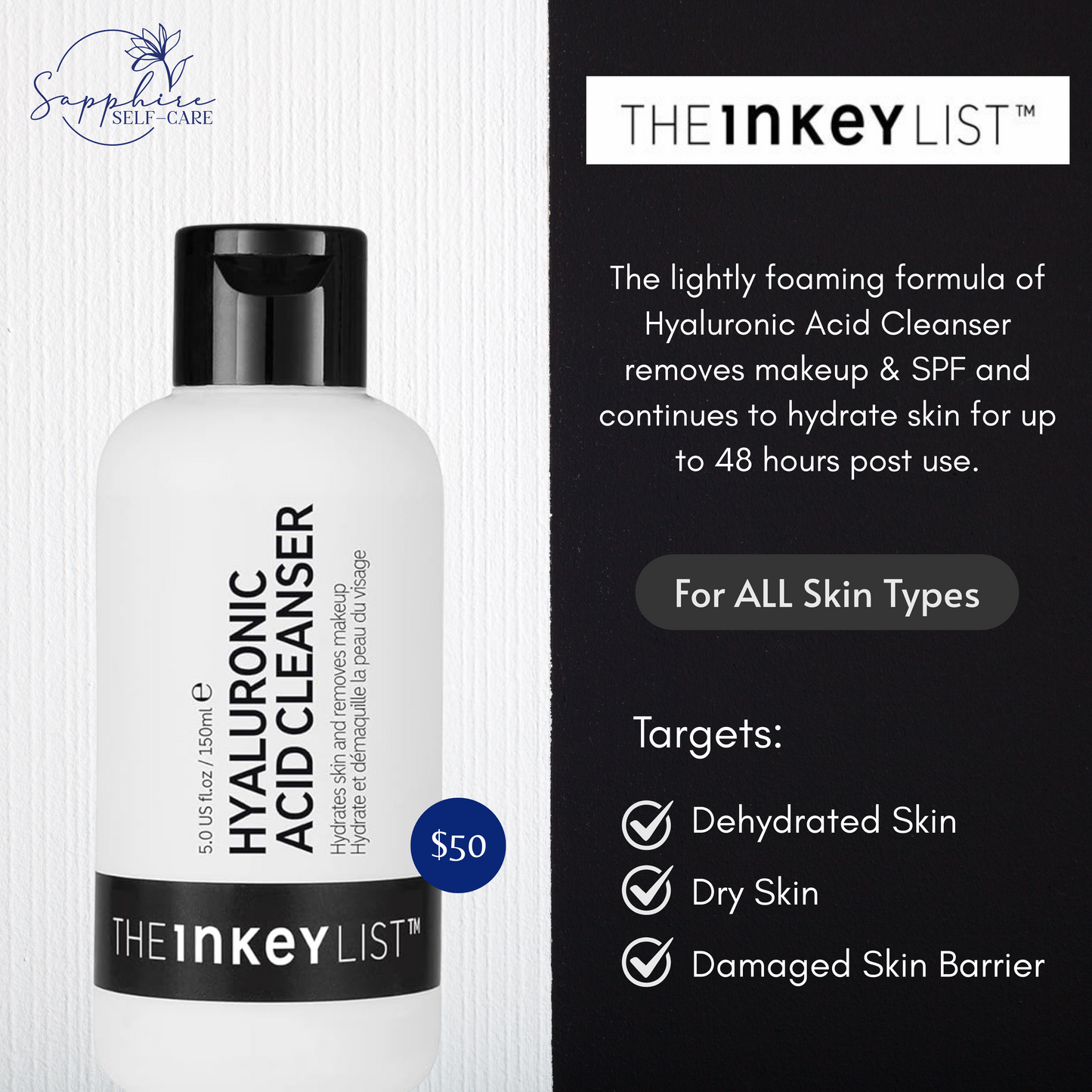 The Inkey List - Hyaluronic Acid Cleanser 5 fl oz