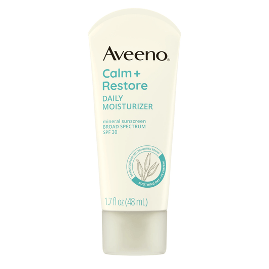 Aveeno Calm + Restore Daily Moisturizer Mineral Sunscreen SPF 30 1.7 FL OZ