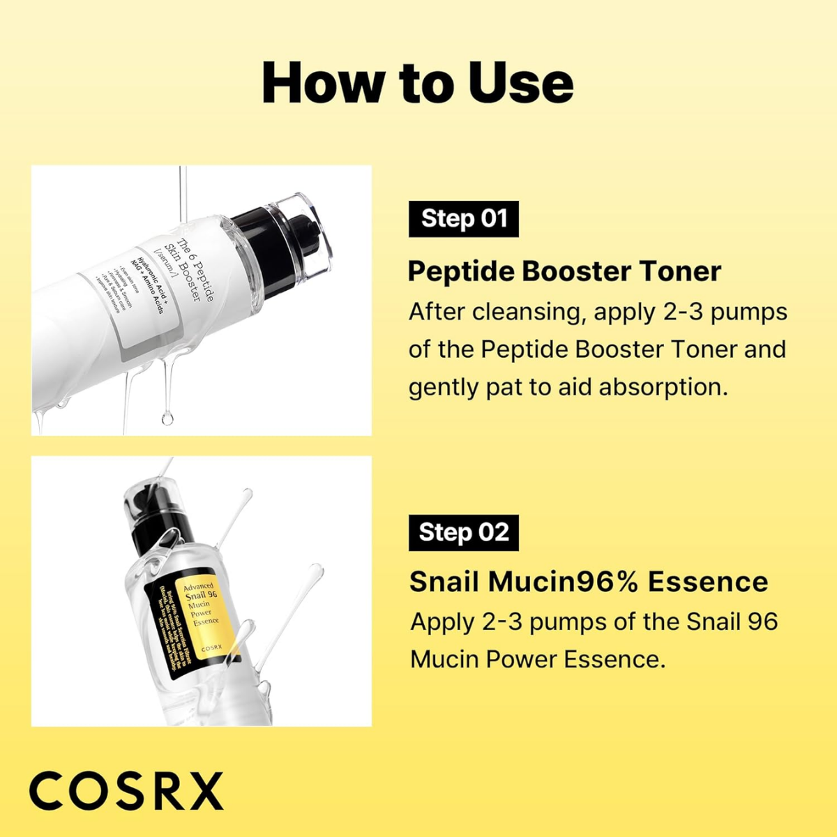 COSRX Snail Mucin 96% Peptide Booster Set