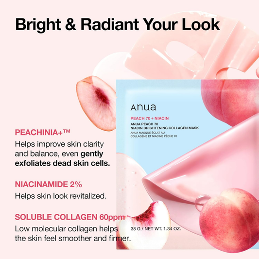 Anua Peach 70+ Niacin Brightening Collagen Mask