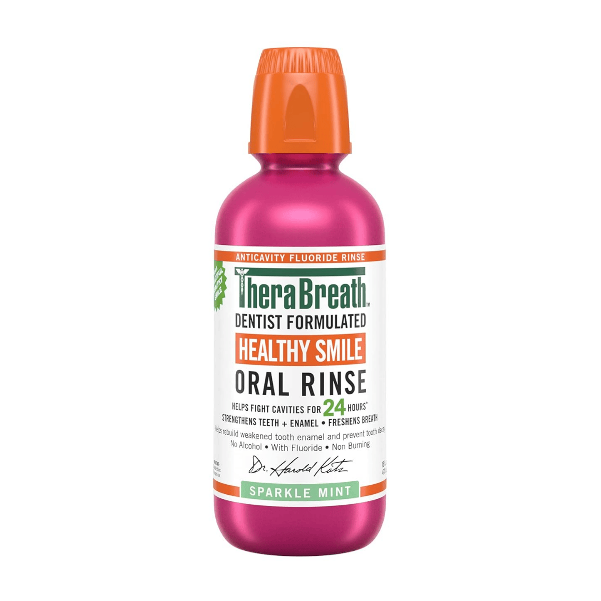 TheraBreath Anticavity Fluoride Mouthwash - Sparkle Mint - 16 fl oz