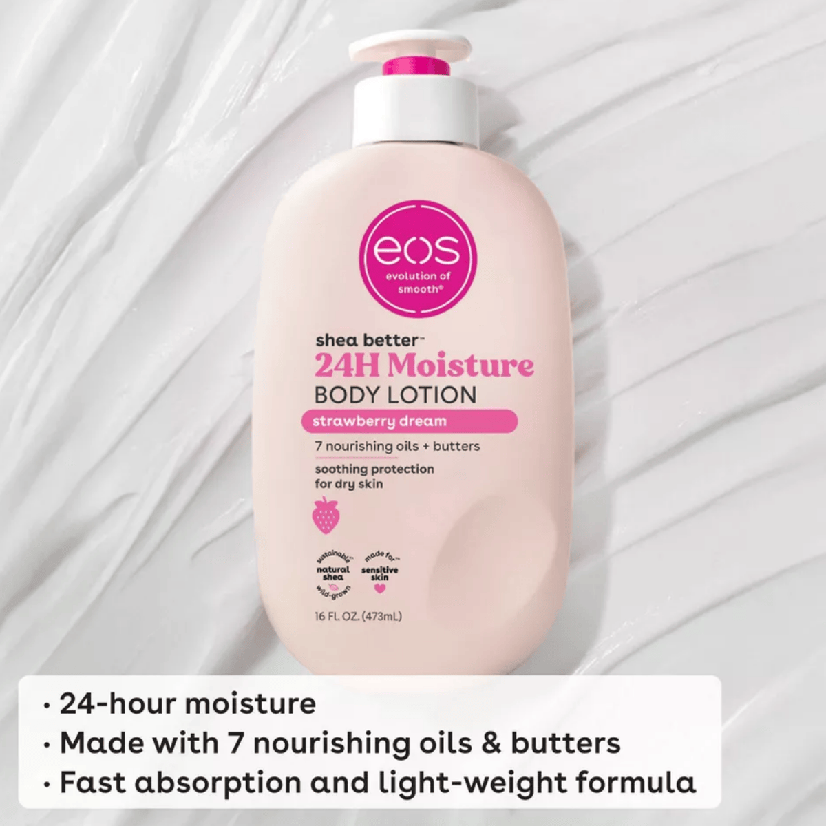 EOS Body Lotion Strawberry Dream Lotion 16 FL OZ