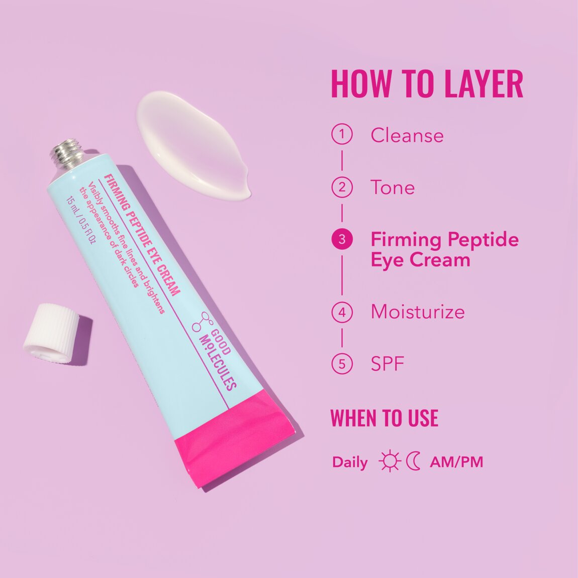 Good Molecules Firming Peptide Eye Cream - 15ml