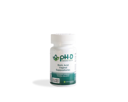 PH-D Feminine Health Boric Acid Vaginal Suppositories- 24 count