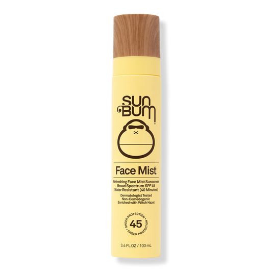 Sun Bum Face Mist Refreshing Face Mist Sunscreen Broad Spectrum SPF 45 - 3.4 fl oz