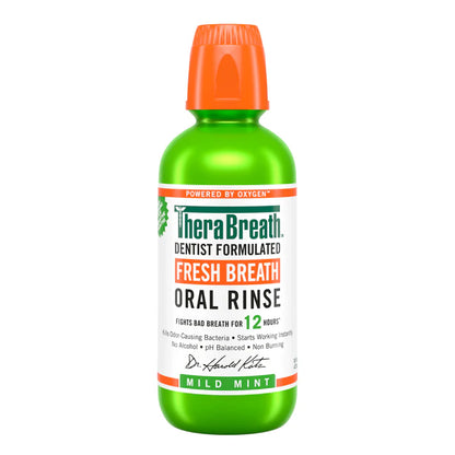 TheraBreath Fresh Breath Mouthwash, Mild Mint Flavor 16 Fl Oz