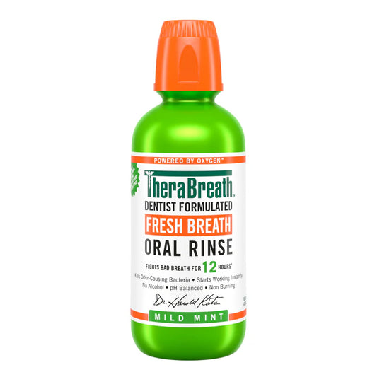 TheraBreath Fresh Breath Mouthwash, Mild Mint Flavor 16 Fl Oz