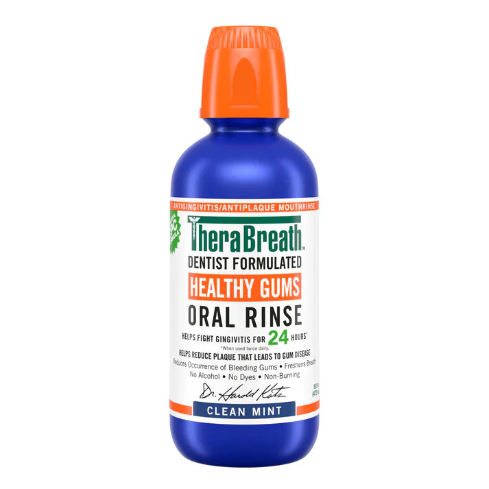 TheraBreath Anticavity Fluoride Mouthwash - Clean Mint - 16 fl oz
