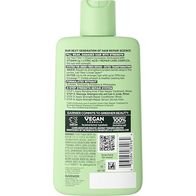 Garnier Fructis Hair Filler Strength Repair Shampoo 10.1 oz
