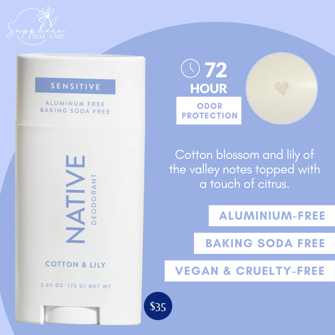 Native Sensitive Deodorant - Cotton & Lily - No Baking Soda - 2.65 oz