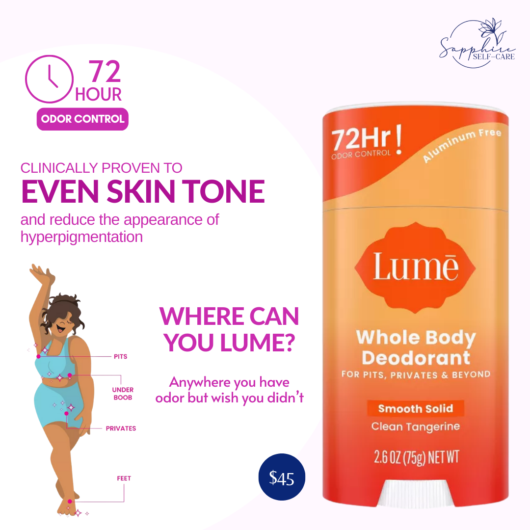 Lume Whole Body Deodorant Smooth Solid Stick Clean Tangerine 2.6 oz