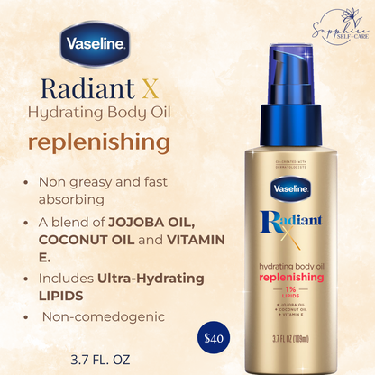Vaseline Radiant X Hydrating Body Oil- 3.7oz