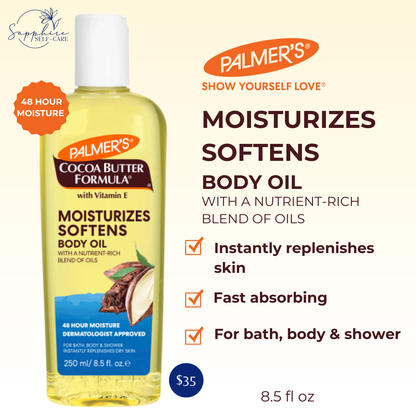 Palmers Cocoa Butter Formula Moisturizing Body Oil Cocoa & Shea - 8.5 fl oz