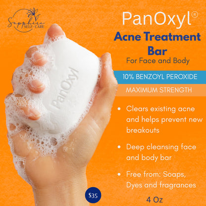 PanOxyl 10% Benzoyl Peroxide Acne Face Cleansing Bar - 4oz