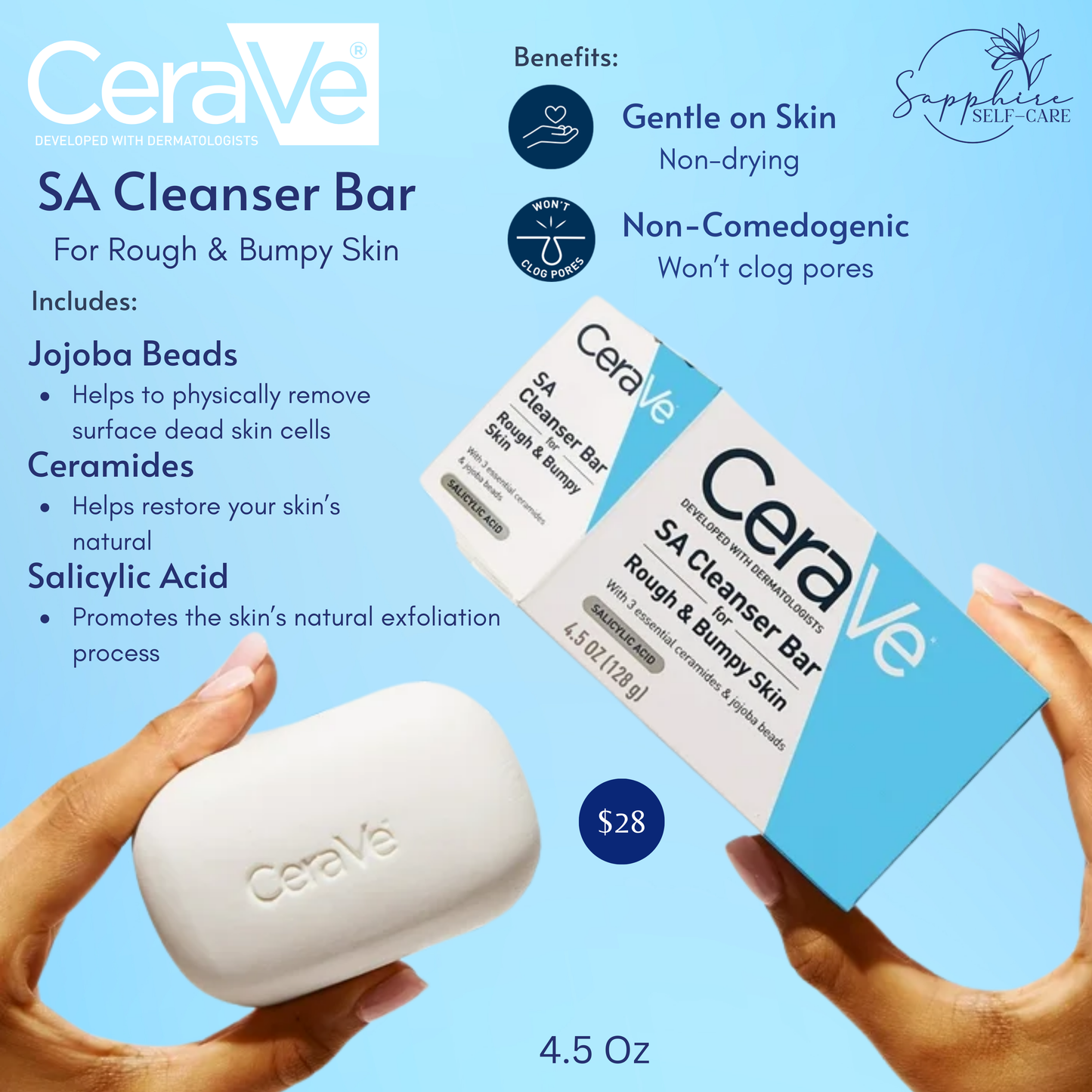 CeraVe SA Cleasner Bar 4.5oz