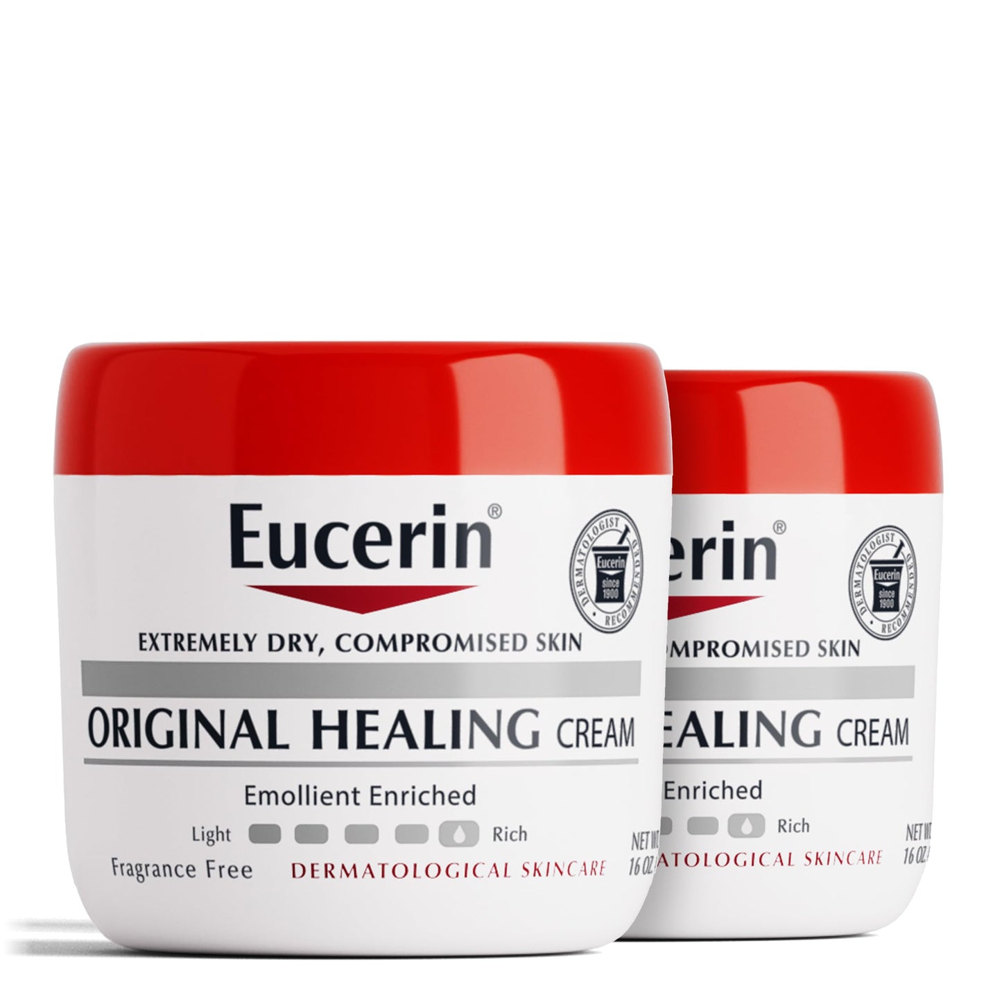 Eucerin Original Healing Cream Fragrance Free Body Cream for Dry Skin Unscented 16 FL OZ