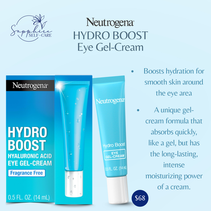 Neutrogena Hydro Boost Under Eye Gel Cream with Hyaluronic Acid Fragrance Free 0.5 FL OZ