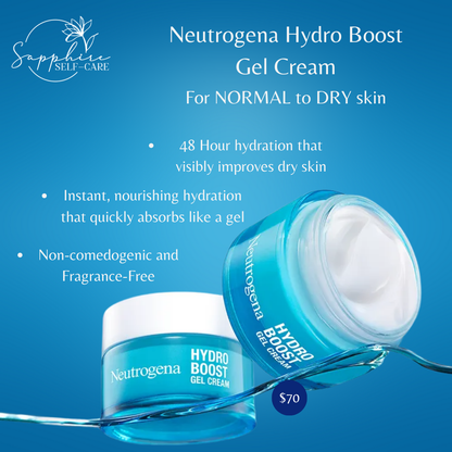 Neutrogena Hydro Boost Water Face Gel Cream for Dry Skin - Fragrance Free - 1.7 FL OZ
