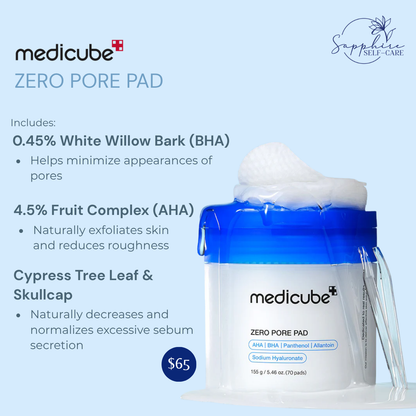 Medicube Zero Pore Pad- 5.46 oz. (70 pads)