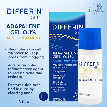 Differin Adapalene Gel 0.1% Acne Treatment - 1.6 oz PUMP