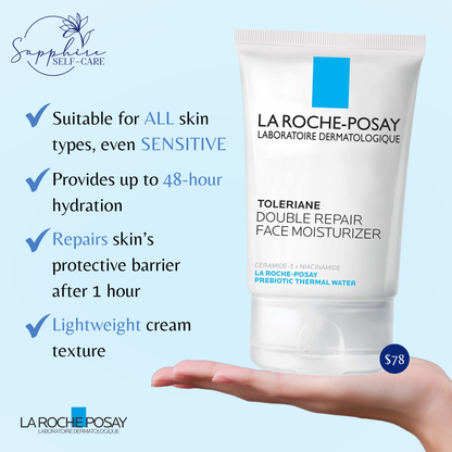 La Roche Posay Toleriane Double Repair Face Moisturizer with Ceramide and Niacinamide 3.38 FL OZ