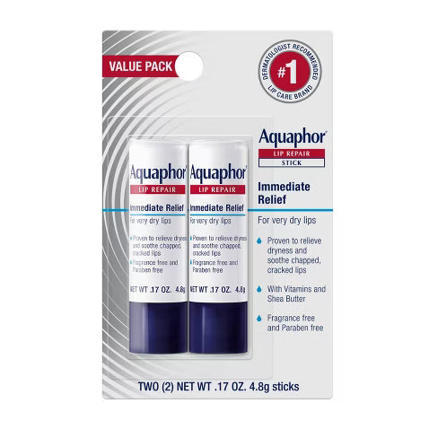 Aquaphor Lip Balm Repair Stick for Chapped Lips - SPF30 - 2pk/.34oz