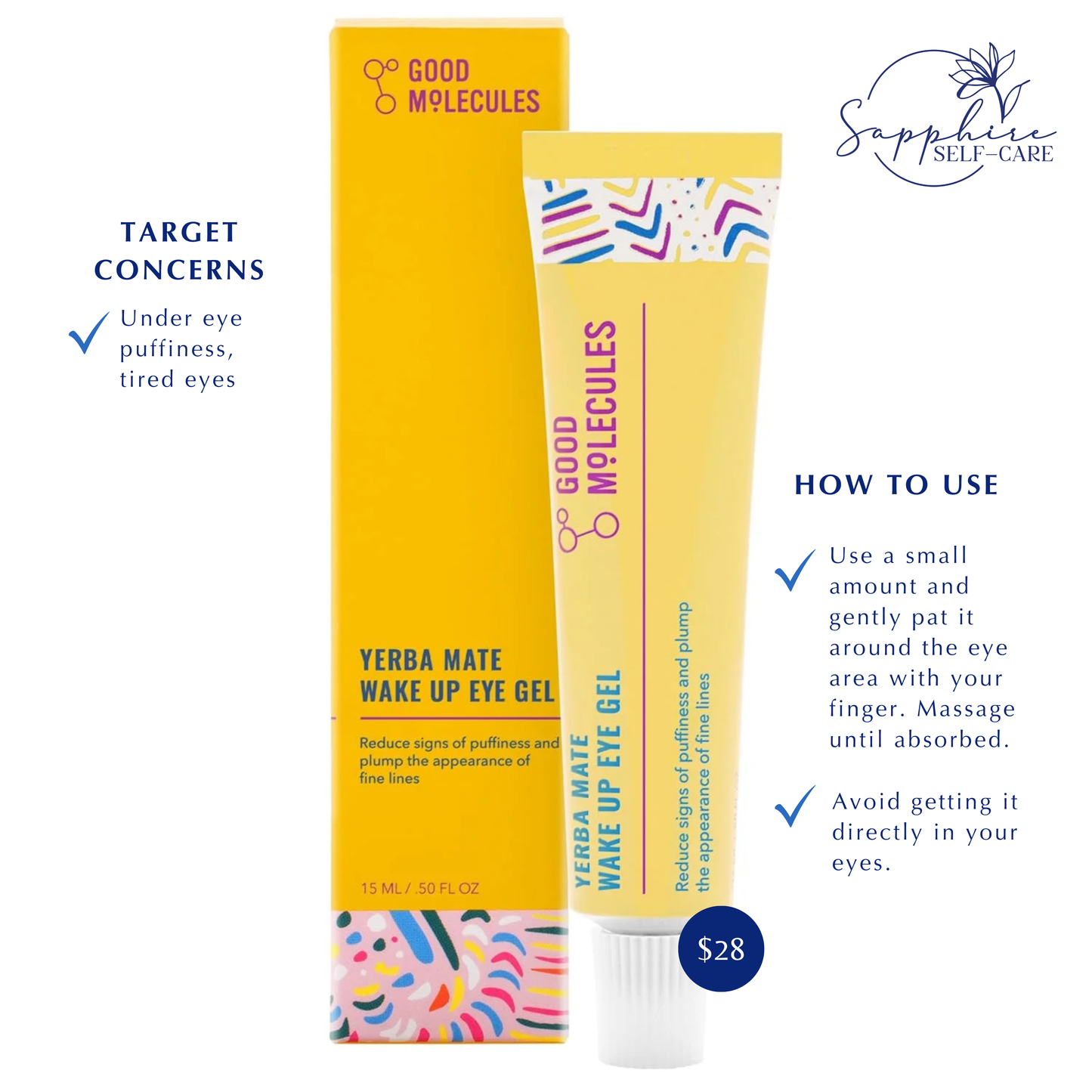 Good Molecules Yerba Mate Wake Up Eye Gel 0.5 FL OZ
