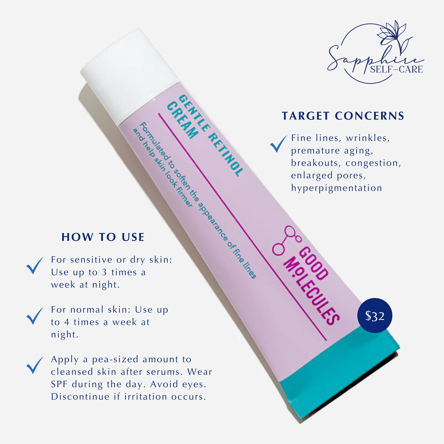 Good Molecules Gentle Retinol Cream 1 FL OZ