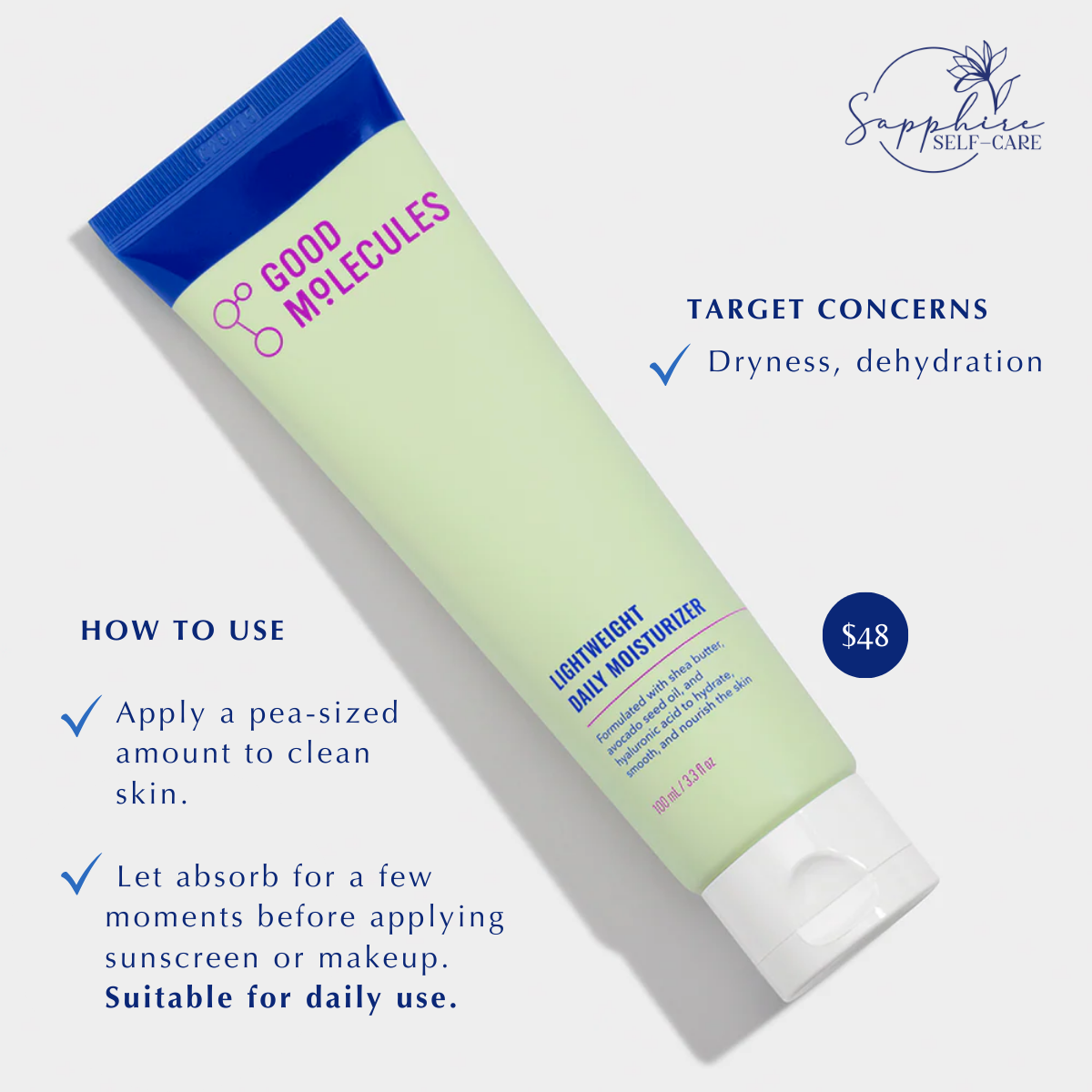 Good Molecules Lightweight Daily Moisturizer 3.3 FL OZ