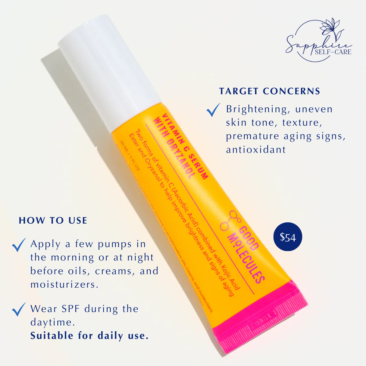 Good Molecules Vitamin C Serum with Oryzanol 1 FL OZ