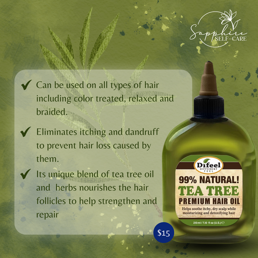 TM Difeel Premium Natural Hair Tea Tree Oil 2.5 fl oz