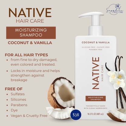 Native Coconut & Vanilla Moisturizing Shampoo 16.5 fl oz