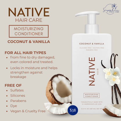 Native Coconut & Vanilla Moisturizing Conditioner 16.5 fl oz