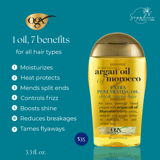 OGX Renewing Argan Oil of Morocco- Extra Penetrating Oil for dry & coarse hair- 3.3 oz