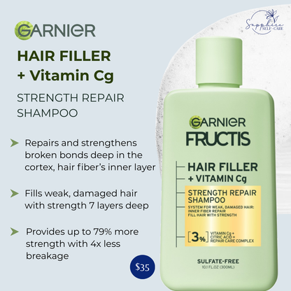 Garnier Fructis Hair Filler Strength Repair Shampoo 10.1 oz