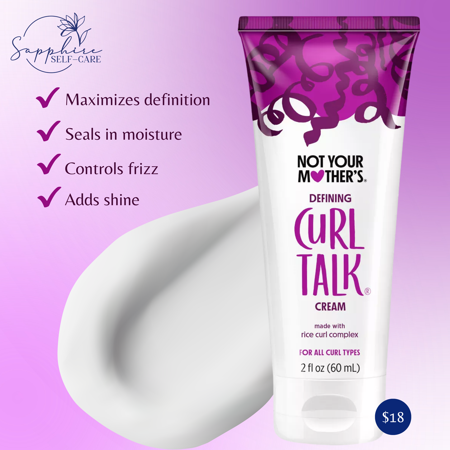 Not Your Mother's Curl Talk Defining Cream - 6 fl oz