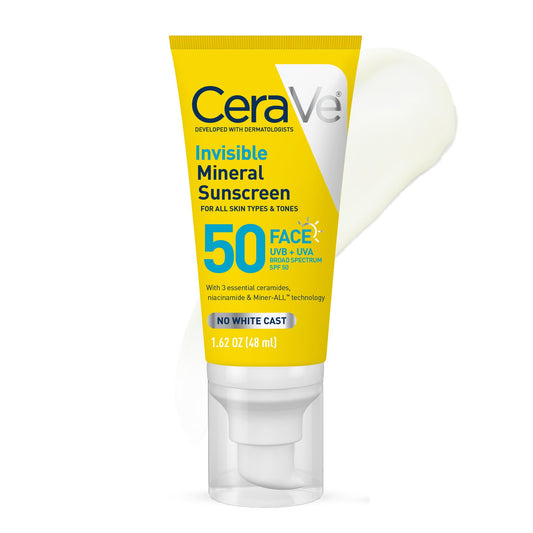 CeraVe Invisible Mineral Face Sunscreen - SPF 50 - 1.75 fl oz