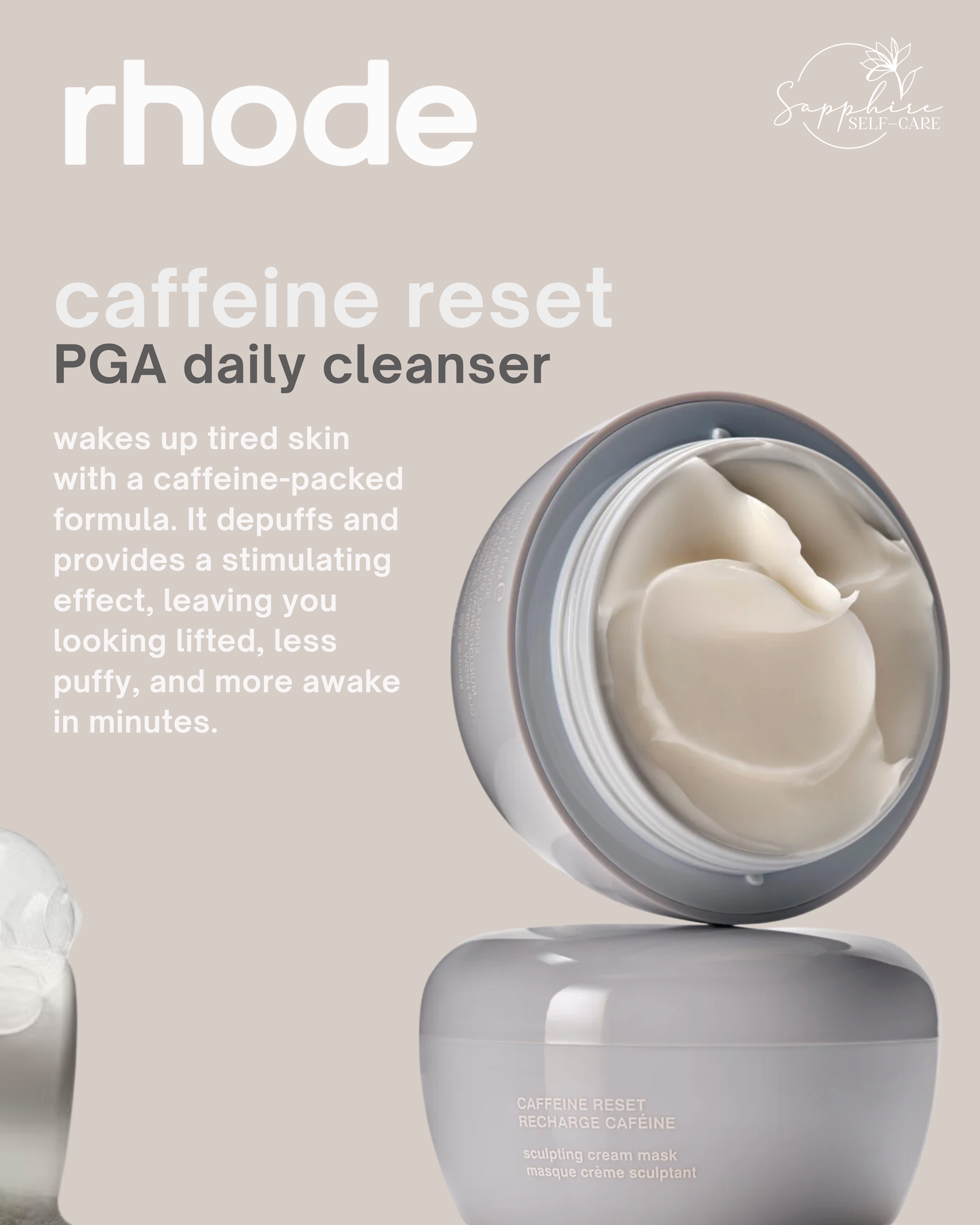 Rhode Caffeine Reset- Sculpting Cream Mask 1.7 FL OZ