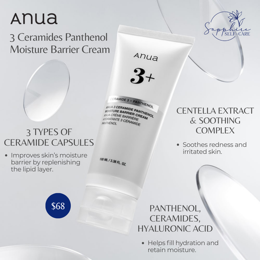 Anua 3 Ceramide Panthenol Moisture Barrier Cream 3.38 FL OZ