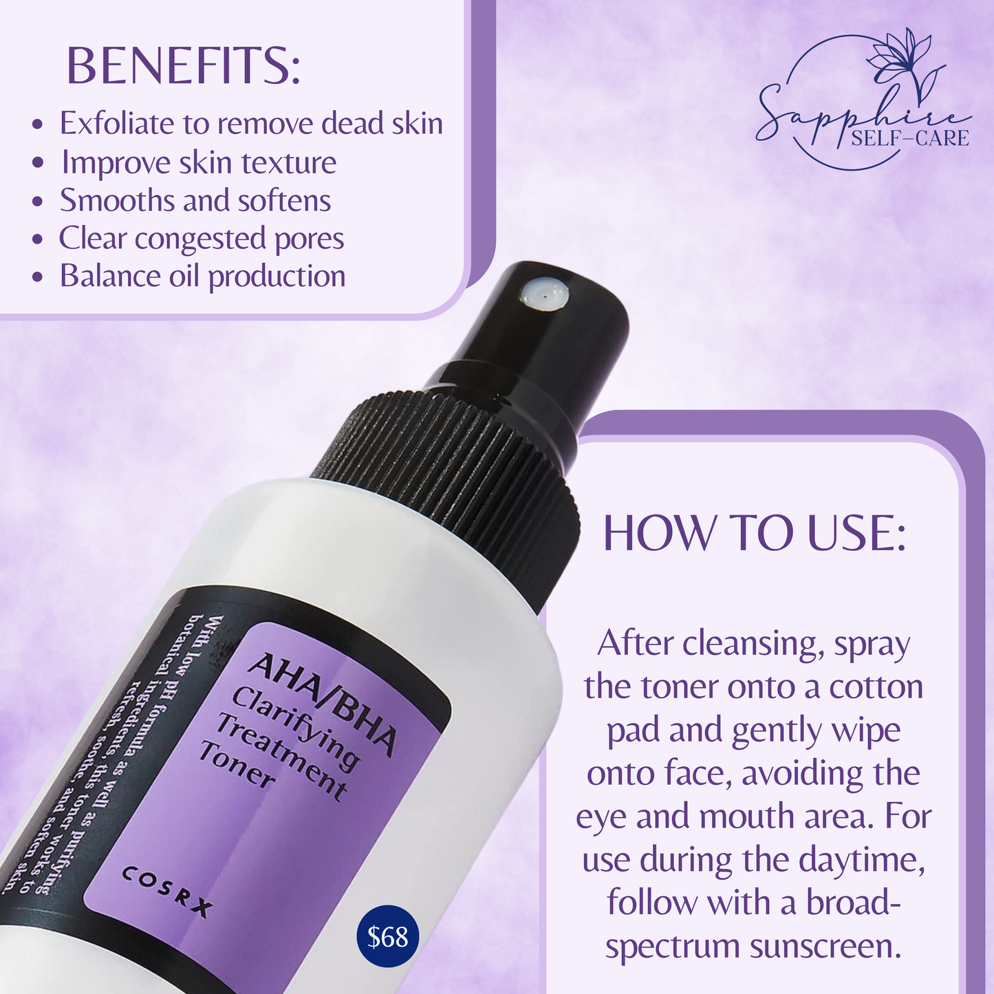 COSRX AHA/BHA Treatment Toner 5.07 FL OZ