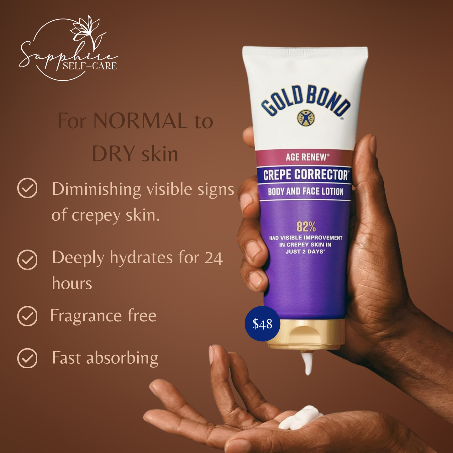 Gold Bond Age Renew Crepe Corrector Body & Face Lotion 8 FL OZ