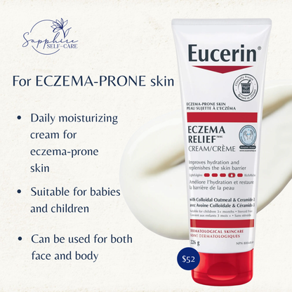 Eucerin Eczema Relief Body Cream for Dry Skin Unscented 8 FL OZ